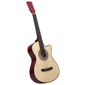 Guitarra acústica con cutaway 6 cuerdas madera tilo 38"