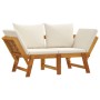 Gartenbank mit Kissen 2 in 1 aus massivem Akazienholz von vidaXL, Gartenbänke - Ref: Foro24-367579, Preis: 267,37 €, Rabatt: %
