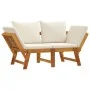Gartenbank mit Kissen 2 in 1 aus massivem Akazienholz von vidaXL, Gartenbänke - Ref: Foro24-367579, Preis: 252,30 €, Rabatt: %