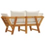 Gartenbank mit Kissen 2 in 1 aus massivem Akazienholz von vidaXL, Gartenbänke - Ref: Foro24-367579, Preis: 267,37 €, Rabatt: %