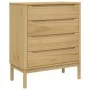 Kommode FLORO aus massivem, wachsbraunem Kiefernholz von vidaXL, Schubladen - Ref: Foro24-374008, Preis: 149,39 €, Rabatt: %