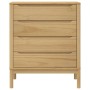 Kommode FLORO aus massivem, wachsbraunem Kiefernholz von vidaXL, Schubladen - Ref: Foro24-374008, Preis: 163,93 €, Rabatt: %
