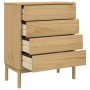 Kommode FLORO aus massivem, wachsbraunem Kiefernholz von vidaXL, Schubladen - Ref: Foro24-374008, Preis: 163,93 €, Rabatt: %