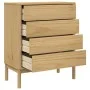 Kommode FLORO aus massivem, wachsbraunem Kiefernholz von vidaXL, Schubladen - Ref: Foro24-374008, Preis: 149,39 €, Rabatt: %