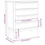 Kommode FLORO aus massivem, wachsbraunem Kiefernholz von vidaXL, Schubladen - Ref: Foro24-374008, Preis: 149,39 €, Rabatt: %