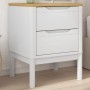 Mesita de noche FLORO madera maciza de pino blanco 45x39x57 cm de vidaXL, Mesitas de noche - Ref: Foro24-374003, Precio: 72,6...