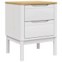 Mesita de noche FLORO madera maciza de pino blanco 45x39x57 cm de vidaXL, Mesitas de noche - Ref: Foro24-374003, Precio: 72,6...