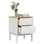 FLORO Nachttisch aus massivem weißem Kiefernholz 45x39x57 cm von vidaXL, Nachttische - Ref: Foro24-374003, Preis: 71,56 €, Ra...