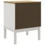 FLORO Nachttisch aus massivem weißem Kiefernholz 45x39x57 cm von vidaXL, Nachttische - Ref: Foro24-374003, Preis: 71,56 €, Ra...