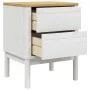 FLORO Nachttisch aus massivem weißem Kiefernholz 45x39x57 cm von vidaXL, Nachttische - Ref: Foro24-374003, Preis: 71,56 €, Ra...