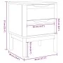 FLORO Nachttisch aus massivem weißem Kiefernholz 45x39x57 cm von vidaXL, Nachttische - Ref: Foro24-374003, Preis: 71,56 €, Ra...