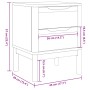 Mesita de noche FLORO madera maciza de pino blanco 45x39x57 cm de vidaXL, Mesitas de noche - Ref: Foro24-374003, Precio: 72,6...