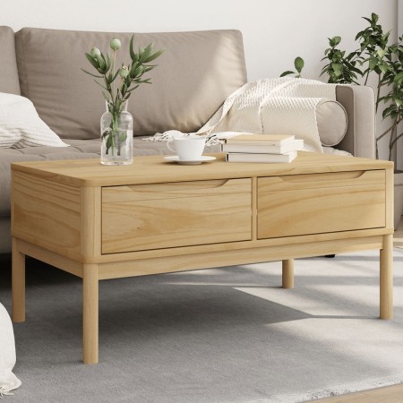 FLORO coffee table wax brown pine wood 99x55.5x45 cm by vidaXL, Coffee table - Ref: Foro24-374017, Price: 129,45 €, Discount: %