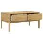 Mesa de centro FLORO madera de pino marrón cera 99x55,5x45 cm de vidaXL, Mesas de centro - Ref: Foro24-374017, Precio: 122,85...
