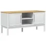 FLORO TV-Schrank aus massivem weißem Kiefernholz 114x43x55 cm von vidaXL, TV-Möbel - Ref: Foro24-374015, Preis: 126,01 €, Rab...