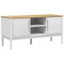 FLORO TV-Schrank aus massivem weißem Kiefernholz 114x43x55 cm von vidaXL, TV-Möbel - Ref: Foro24-374015, Preis: 128,01 €, Rab...