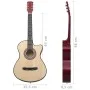 Guitarra acústica con cutaway 6 cuerdas madera tilo 38" de vidaXL, Guitarras - Ref: Foro24-70130, Precio: 66,65 €, Descuento: %