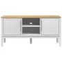 FLORO TV-Schrank aus massivem weißem Kiefernholz 114x43x55 cm von vidaXL, TV-Möbel - Ref: Foro24-374015, Preis: 126,01 €, Rab...