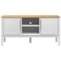 FLORO TV-Schrank aus massivem weißem Kiefernholz 114x43x55 cm von vidaXL, TV-Möbel - Ref: Foro24-374015, Preis: 128,01 €, Rab...