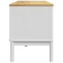 FLORO TV-Schrank aus massivem weißem Kiefernholz 114x43x55 cm von vidaXL, TV-Möbel - Ref: Foro24-374015, Preis: 126,01 €, Rab...