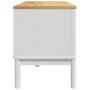 FLORO TV-Schrank aus massivem weißem Kiefernholz 114x43x55 cm von vidaXL, TV-Möbel - Ref: Foro24-374015, Preis: 128,01 €, Rab...