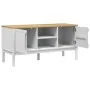 FLORO TV-Schrank aus massivem weißem Kiefernholz 114x43x55 cm von vidaXL, TV-Möbel - Ref: Foro24-374015, Preis: 126,01 €, Rab...
