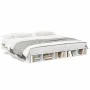 White engineered wood bed frame 200x200 cm by vidaXL, Beds and slatted bases - Ref: Foro24-3280447, Price: 169,05 €, Discount: %