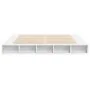 White engineered wood bed frame 200x200 cm by vidaXL, Beds and slatted bases - Ref: Foro24-3280447, Price: 169,05 €, Discount: %