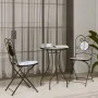 Blau-weißes Bistro-Set aus Keramik und Eisenmosaik von vidaXL, Gartensets - Ref: Foro24-3216353, Preis: 208,50 €, Rabatt: %