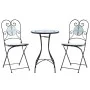 Blau-weißes Bistro-Set aus Keramik und Eisenmosaik von vidaXL, Gartensets - Ref: Foro24-3216353, Preis: 208,50 €, Rabatt: %