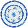 Blau-weißes Bistro-Set aus Keramik und Eisenmosaik von vidaXL, Gartensets - Ref: Foro24-3216353, Preis: 208,50 €, Rabatt: %