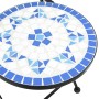 Blau-weißes Bistro-Set aus Keramik und Eisenmosaik von vidaXL, Gartensets - Ref: Foro24-3216353, Preis: 208,71 €, Rabatt: %
