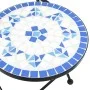 Juego de bistró de mosaico de hierro y cerámica azul y blanco de vidaXL, Conjuntos de jardín - Ref: Foro24-3216353, Precio: 2...