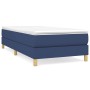 Estructura de cama sin colchón tela azul 80x200 cm
