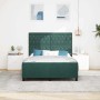 Estructura de cama Verde oscuro 140 x 200 cm Terciopelo
