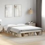 Sonoma oak engineered wood bed frame 150x200 cm by vidaXL, Beds and slatted bases - Ref: Foro24-3280470, Price: 151,78 €, Dis...