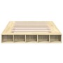 Sonoma oak engineered wood bed frame 150x200 cm by vidaXL, Beds and slatted bases - Ref: Foro24-3280470, Price: 151,78 €, Dis...