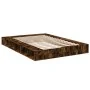 Smoked oak engineered wood bed frame 150x200cm by vidaXL, Beds and slatted bases - Ref: Foro24-3280472, Price: 145,50 €, Disc...