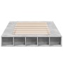 Concrete gray engineered wood bed frame 120x200cm by vidaXL, Beds and slatted bases - Ref: Foro24-3280485, Price: 152,94 €, D...