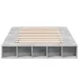 Concrete gray engineered wood bed frame 120x200cm by vidaXL, Beds and slatted bases - Ref: Foro24-3280485, Price: 146,12 €, D...