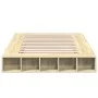 Sonoma oak engineered wood bed frame 135x190 cm by vidaXL, Beds and slatted bases - Ref: Foro24-3280498, Price: 139,17 €, Dis...