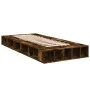 Smoked oak engineered wood bed frame 90x200 cm by vidaXL, Beds and slatted bases - Ref: Foro24-3280521, Price: 142,90 €, Disc...