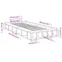 Smoked oak engineered wood bed frame 90x200 cm by vidaXL, Beds and slatted bases - Ref: Foro24-3280521, Price: 142,90 €, Disc...