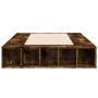 Bettgestell aus geräuchertem Eichenholzwerkstoff, 100 x 200 cm von vidaXL, Betten und Lattenroste - Ref: Foro24-3280514, Prei...