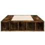 Estructura de cama madera de ingeniería roble humo 100x200 cm de vidaXL, Camas y somieres - Ref: Foro24-3280514, Precio: 119,...
