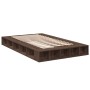 Oak brown engineered wood bed frame 120x190 cm by vidaXL, Beds and slatted bases - Ref: Foro24-3280502, Price: 168,04 €, Disc...