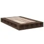 Oak brown engineered wood bed frame 120x190 cm by vidaXL, Beds and slatted bases - Ref: Foro24-3280502, Price: 165,47 €, Disc...
