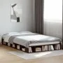 Oak brown engineered wood bed frame 120x190 cm by vidaXL, Beds and slatted bases - Ref: Foro24-3280502, Price: 165,47 €, Disc...