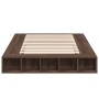 Oak brown engineered wood bed frame 120x190 cm by vidaXL, Beds and slatted bases - Ref: Foro24-3280502, Price: 168,04 €, Disc...