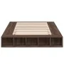 Oak brown engineered wood bed frame 120x190 cm by vidaXL, Beds and slatted bases - Ref: Foro24-3280502, Price: 165,47 €, Disc...